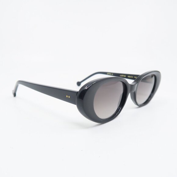 Nathalie Blanc JUSTINE OP79 Black/ Grey Lenses, Oval, New Women\'s Sunglasses. main image 4